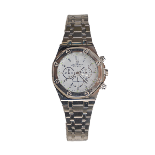 Audemars Piguet Royal Oak Style Automatic Watch – White Dial Stainless Steel