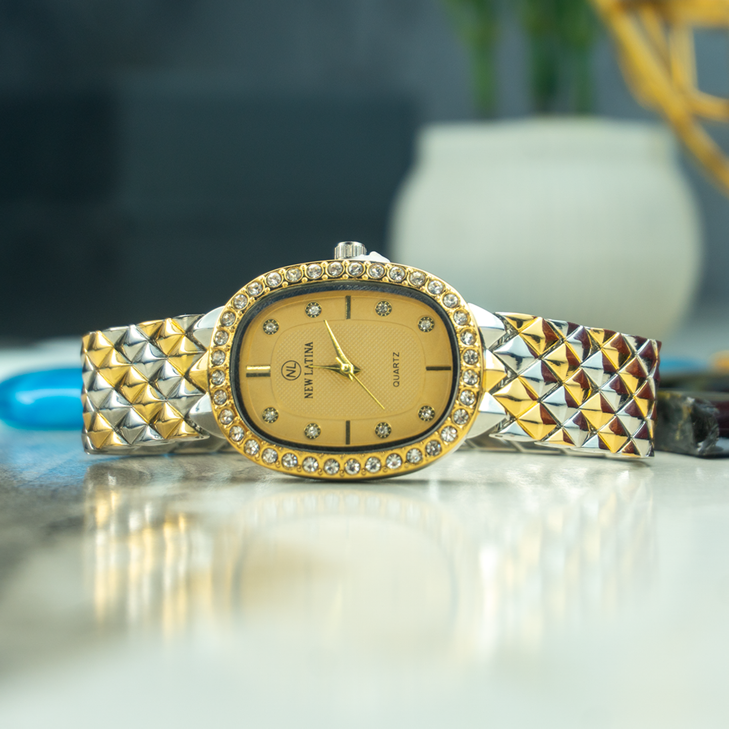 Latina Women’s Luxury Quartz Watch – Diamond Bezel