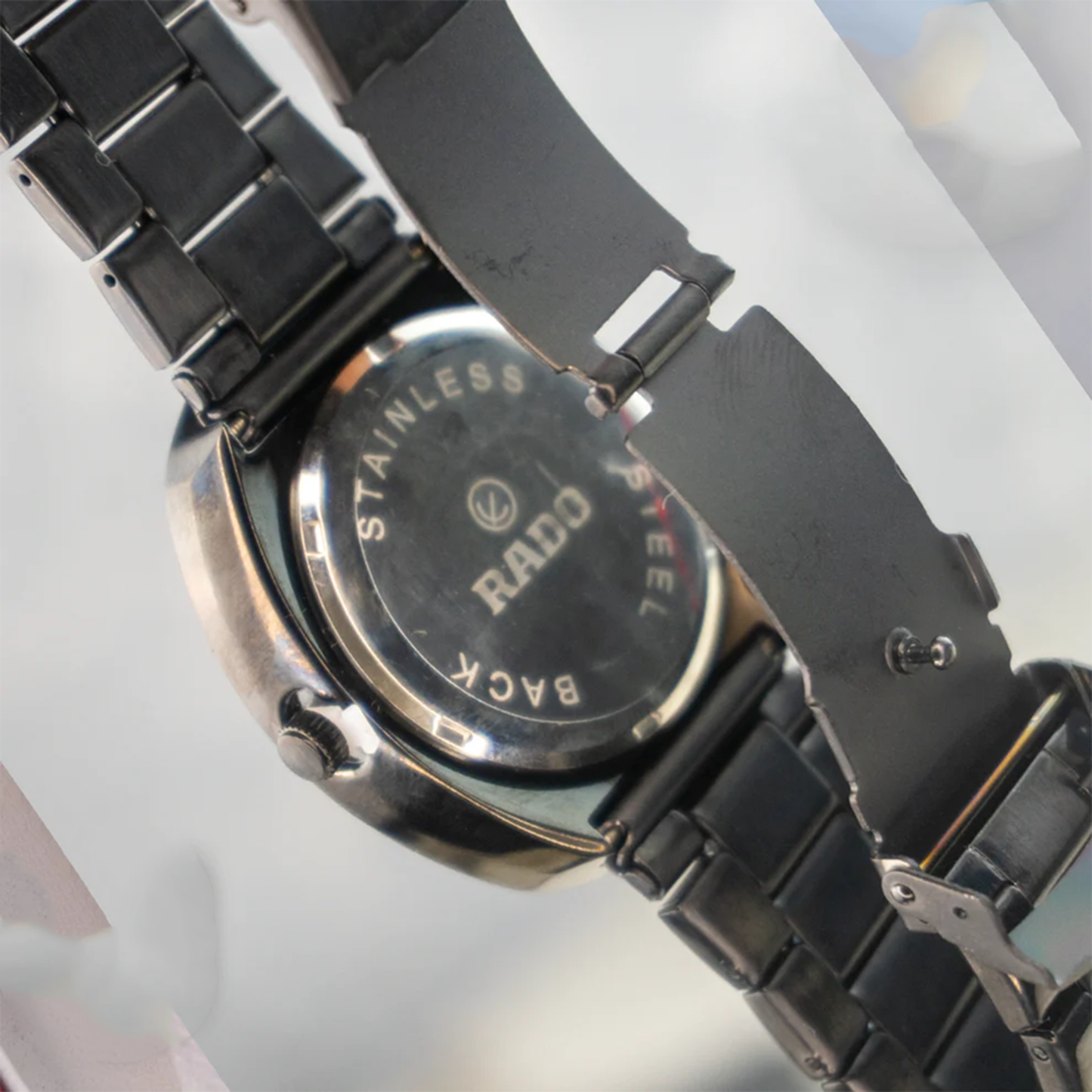 Rado Men’s Black Stainless Steel Watch – Quartz Analog with Date - Explorer’s Dial